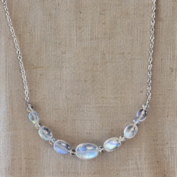 Hand Made Rainbow Moonstone Necklace - Picture 9 of 11
